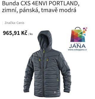 Zimní pánská bunda PORTLAND - 965,91Kč - výběr velikostí a barev...