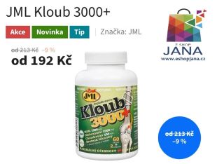 Kloub 3000+ - 192.-Kč https://www.eshopjana.cz/jml-kloub-3000/ #ponozky #povleceni #rucnik #osušky #vitamíny #prostěradla...