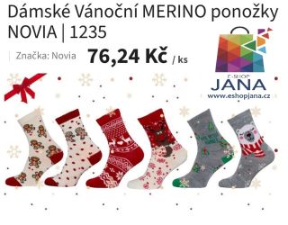 Dámské Vánoční MERINO ponožky - 76,24Kč https://www.eshopjana.cz/vanocni-merino-1235-velikost--uni-36-40--barva--pernicky/...